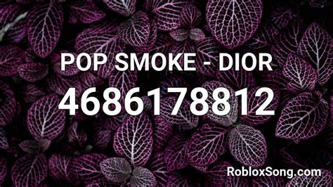 pop smoke dior roblox id|mood swings Roblox id.